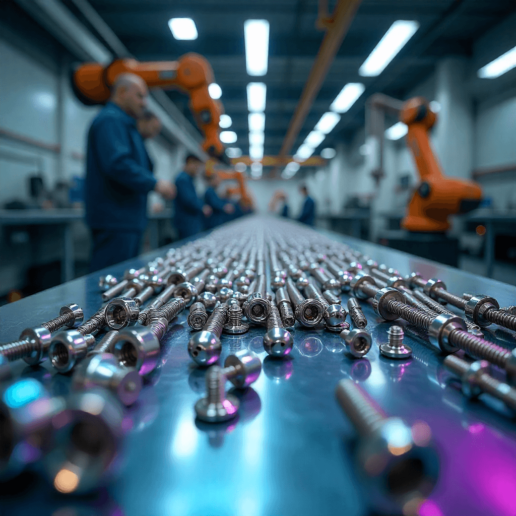 Industrial manufacturing with sparks and metalworking