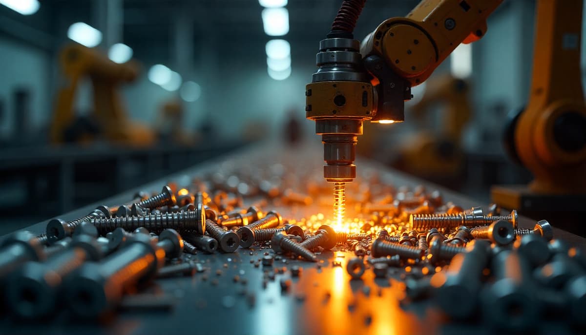Industrial manufacturing with sparks and metalworking